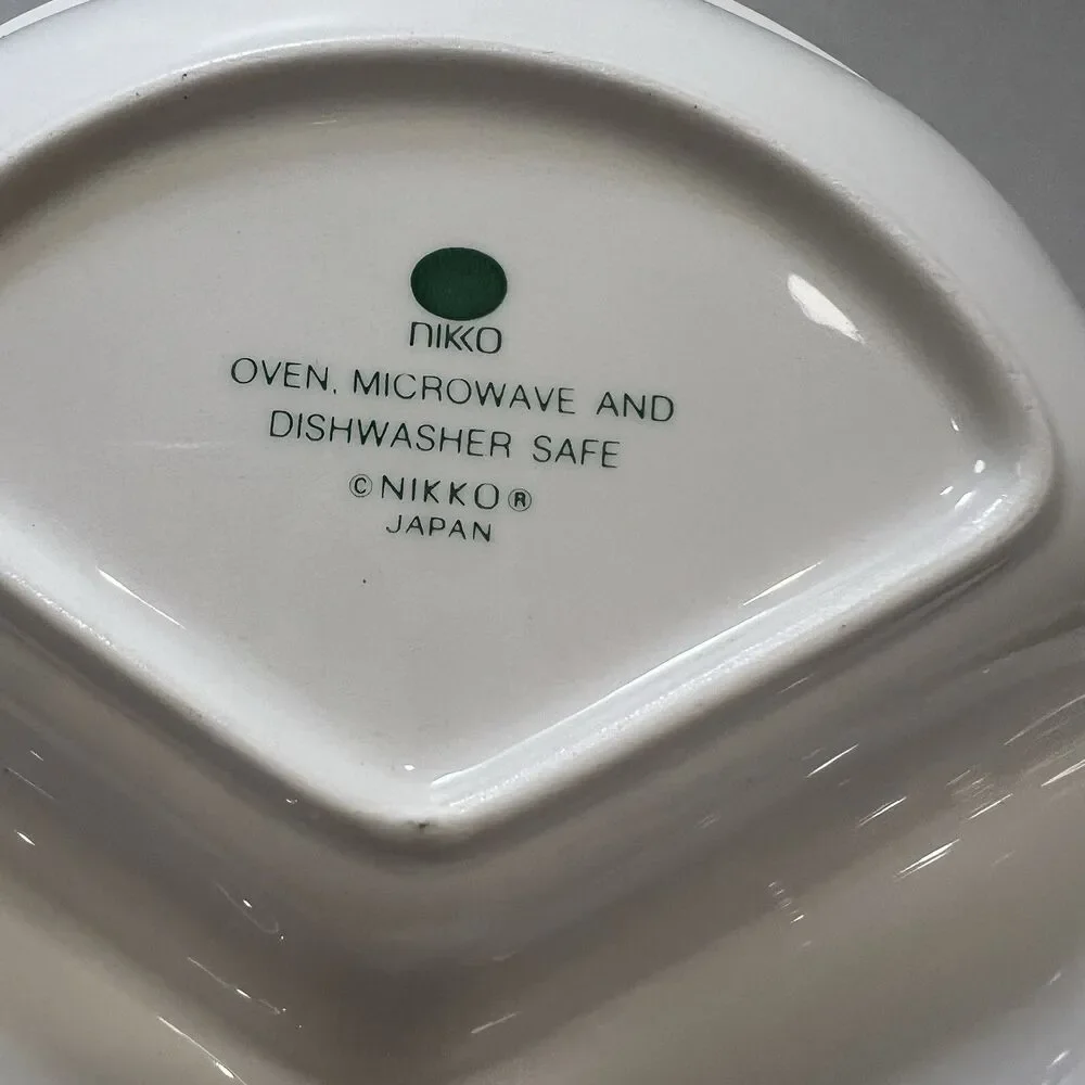 Nikko Christmastime Three Section Serving Tray Dish w/box EUC Happy Holidays